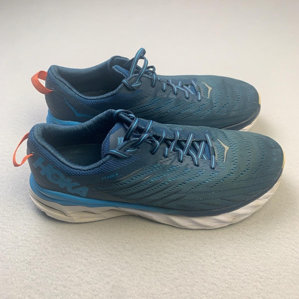 Hoka One One Arahi 4 Shoes Mens Size 12 Blue EE Wide Cushioned Running Sneakers
